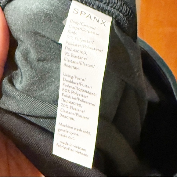 Spanx Velvet Leggings Malachite Emerald Green High Waisted SP - Picture 8 of 11